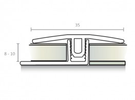 Transition profile 35 mm - PVC series w/ PVC base