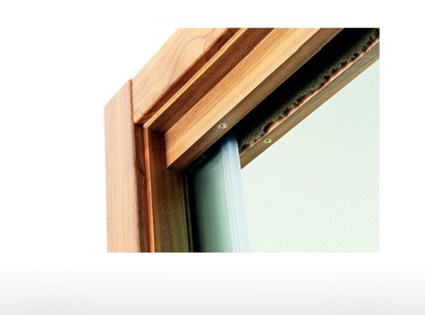 Wooden frame for sliding doors – glass