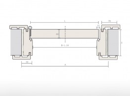 Standard door frame for hinged door